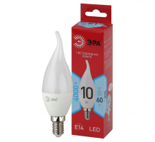 Лампа светодиодная ЭРА E14 10W 4000K матовая LED BXS-10W-840-E14 R Б0051849