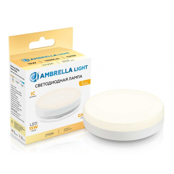 Светодиодная лампа GX53 15W 2700K Ambrella light Bulding 531503 Светодиодная лампа GX53 15W 2700K Ambrella light Bulding 531503