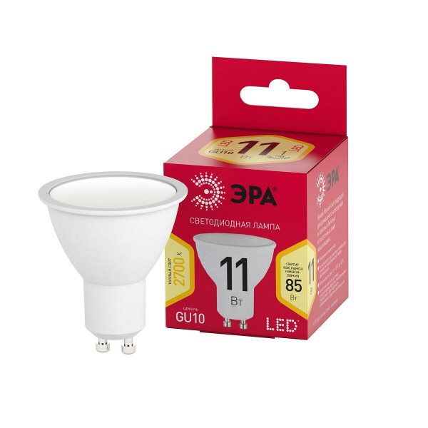 Лампа светодиодная ЭРА LED MR16-11W-827-GU10 R Б0056065 Лампа светодиодная ЭРА LED MR16-11W-827-GU10 R Б0056065