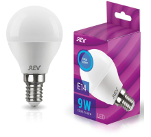 Лампа светодиодная REV G45 Е14 9W 6500K холодный белый свет шар 32504 8