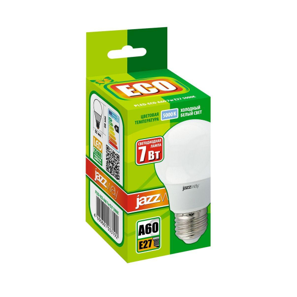 Лампа светодиодная Jazzway E27 7W 5000K матовая 1033192 Лампа светодиодная Jazzway E27 7W 5000K матовая 1033192