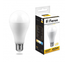 Лампа светодиодная Feron E27 20W 2700K Шар Матовая LB-98 25787 Лампа светодиодная Feron E27 20W 2700K Шар Матовая LB-98 25787