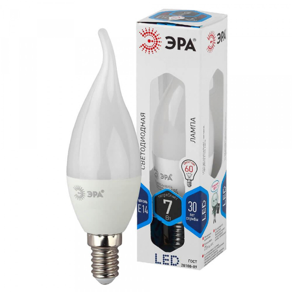 Лампа светодиодная ЭРА E14 7W 4000K матовая LED BXS-7W-840-E14 Б0028483 Лампа светодиодная ЭРА E14 7W 4000K матовая LED BXS-7W-840-E14 Б0028483