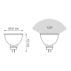 Лампа светодиодная Gauss GU5.3 9W 3000K матовая 13519