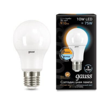 Лампа светодиодная Gauss E27 10W 2700-4100K матовая 102502110-T