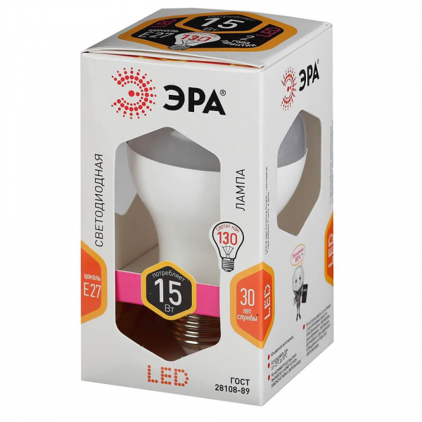 Лампа светодиодная ЭРА E27 15W 2700K матовая LED A60-15W-827-E27 Б0020592 Лампа светодиодная ЭРА E27 15W 2700K матовая LED A60-15W-827-E27 Б0020592