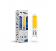 Лампа светодиодная Voltega G9 5W 4000К прозрачная VG9-K2G9cold5W 7182 Лампа светодиодная Voltega G9 5W 4000К прозрачная VG9-K2G9cold5W 7182
