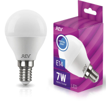 Лампа светодиодная REV G45 E14 7W нейтральный белый свет шар 32341 9