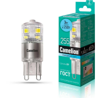 Лампа светодиодная Camelion G9 3W 4500K LED3-G9-NF/845/G9 13703