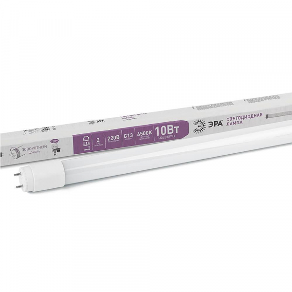Лампа светодиодная ЭРА LED T8-10W-865-G13-600mm Б0049595 Лампа светодиодная ЭРА LED T8-10W-865-G13-600mm Б0049595