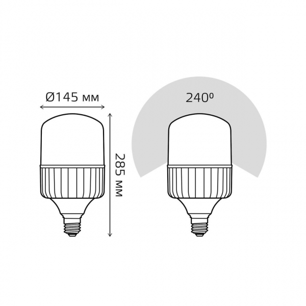 Лампа светодиодная Gauss E40 100W 4000K матовая 63420 Лампа светодиодная Gauss E40 100W 4000K матовая 63420