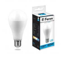 Лампа светодиодная Feron E27 20W 6400K Шар Матовая LB-98 25789 Лампа светодиодная Feron E27 20W 6400K Шар Матовая LB-98 25789