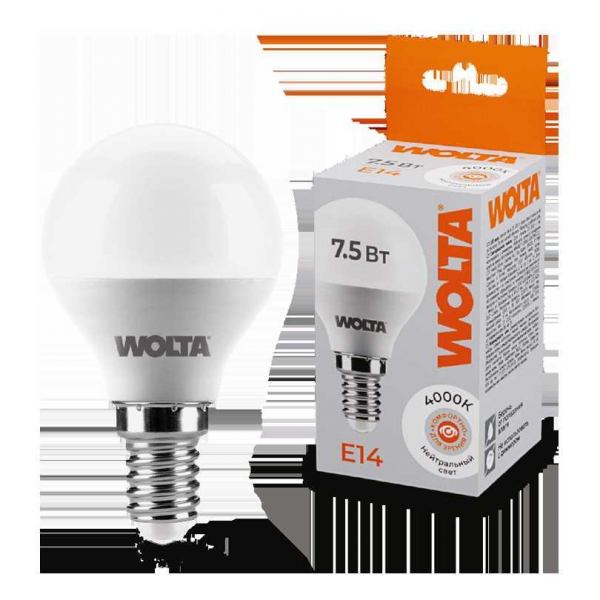 Светодиодная лампа WOLTA 25S45GL7.5E14 Светодиодная лампа WOLTA 25S45GL7.5E14