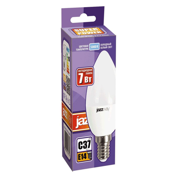 Лампа светодиодная Jazzway E14 7W 5000K матовая 1027832-2 Лампа светодиодная Jazzway E14 7W 5000K матовая 1027832-2