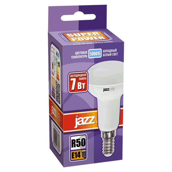 Лампа светодиодная Jazzway E14 7W 5000K матовая 1033635 Лампа светодиодная Jazzway E14 7W 5000K матовая 1033635