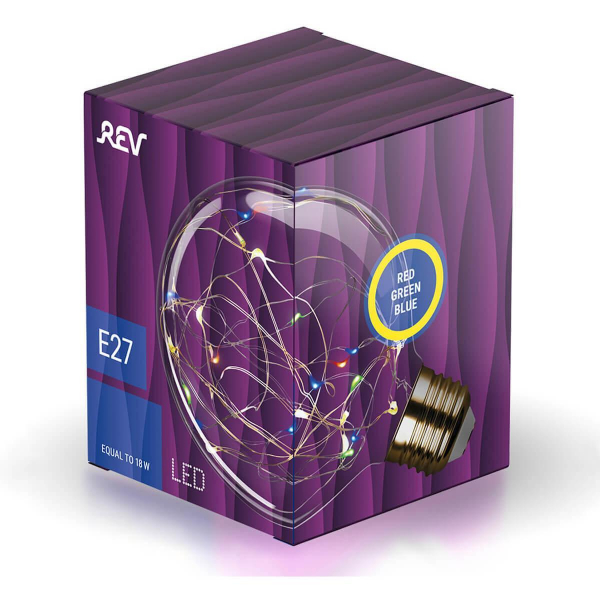 Лампа светодиодная REV VINTAGE RGB Starry G95 E27 2W 2700К DECO Premium 200Lm шар 32446 1 Лампа светодиодная REV VINTAGE RGB Starry G95 E27 2W 2700К DECO Premium 200Lm шар 32446 1