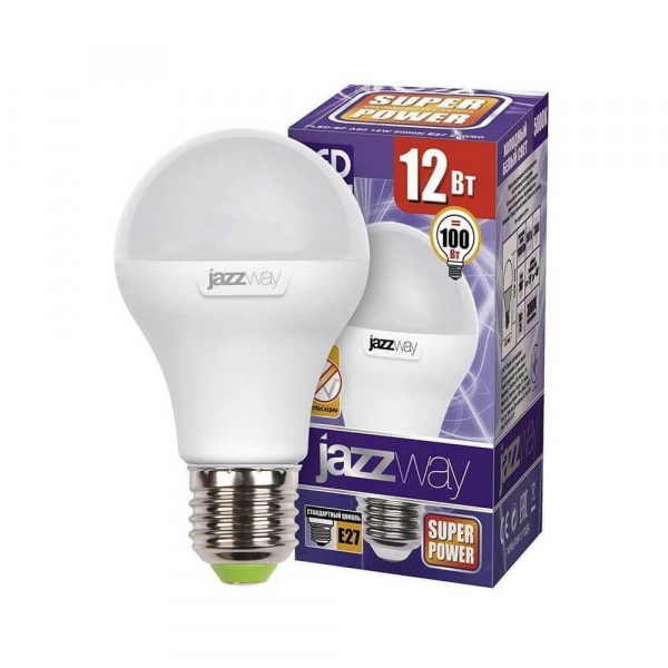 Лампа светодиодная Jazzway E27 12W 5000K матовая 1033734 Лампа светодиодная Jazzway E27 12W 5000K матовая 1033734