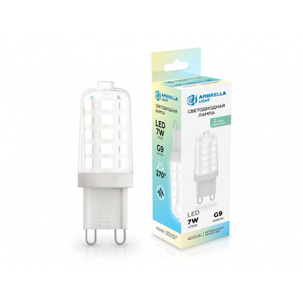 Светодиодная лампа G9 7W 4000K Ambrella light Bulding 100704 Светодиодная лампа G9 7W 4000K Ambrella light Bulding 100704