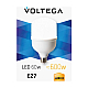 Лампа светодиодная Voltega 271 E27 60W 4000K матовая 8589