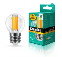 Лампа светодиодная Camelion E27 12W 3000K LED12-G45-FL/830/E27 13714 Лампа светодиодная Camelion E27 12W 3000K LED12-G45-FL/830/E27 13714