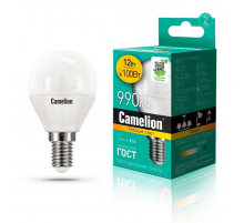 Лампа светодиодная Camelion E14 12W 3000K LED12-G45/830/E14 13693