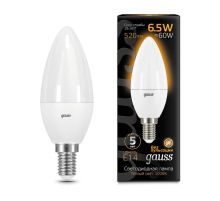 Лампа светодиодная Gauss E14 6.5W 3000К матовая 103101107