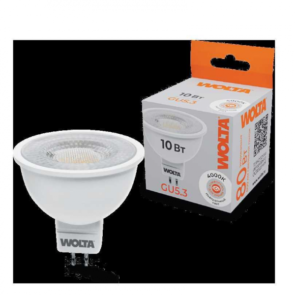 Светодиодная лампа WOLTA WSTD-MR16-220V10W4KGU5.3-L Светодиодная лампа WOLTA WSTD-MR16-220V10W4KGU5.3-L