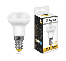 Лампа светодиодная Feron E14 5W 2700K Груша Матовая LB-439 25516