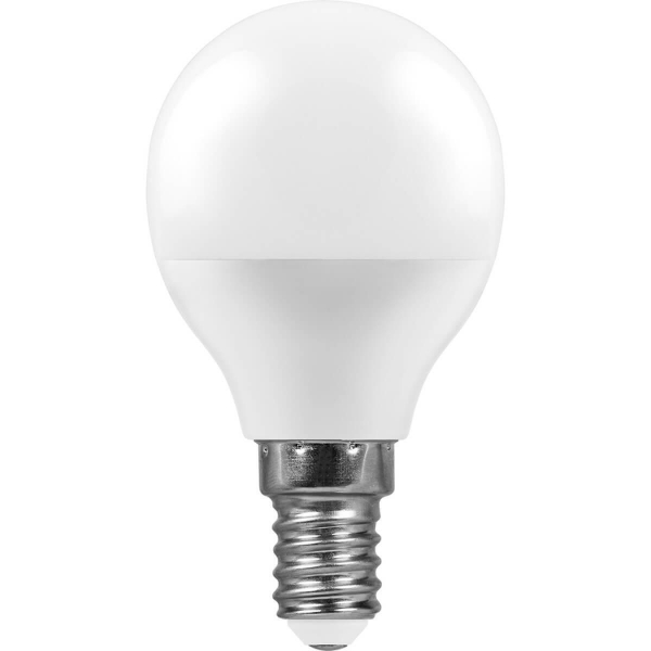 Лампа светодиодная Feron E14 7W 2700K Шар Матовая LB-95 25478 Лампа светодиодная Feron E14 7W 2700K Шар Матовая LB-95 25478