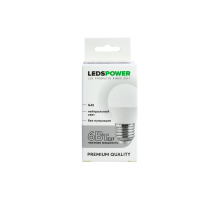 Светодиодная лампа LEDS POWER G45 E27 6Вт 4000К 006765