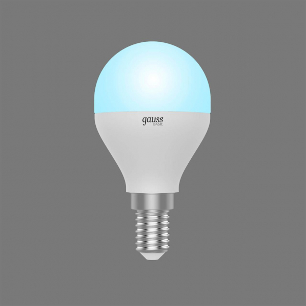 Лампа светодиодная Gauss E14 7,5W 4100К матовая 1053128 Лампа светодиодная Gauss E14 7,5W 4100К матовая 1053128