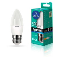 Лампа светодиодная Camelion E27 7W 6500K LED7-C35/865/E27 12649