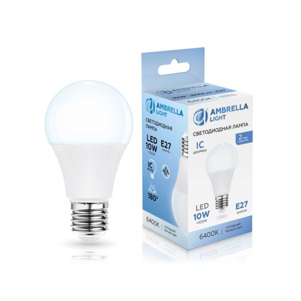Лампа светодиодная Лон A60 10W 6400K Ambrella light Bulding 601006 Лампа светодиодная Лон A60 10W 6400K Ambrella light Bulding 601006