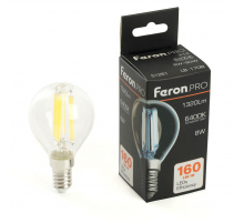 Лампа светодиодная Feron.PRO LB-1708 Шарик E14 1320LM 8W 175-265V 6400K 51261 Лампа светодиодная Feron.PRO LB-1708 Шарик E14 1320LM 8W 175-265V 6400K 51261