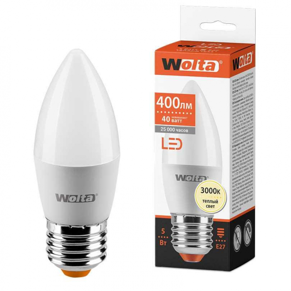 Светодиодная лампа WOLTA 25YC5E27 Светодиодная лампа WOLTA 25YC5E27