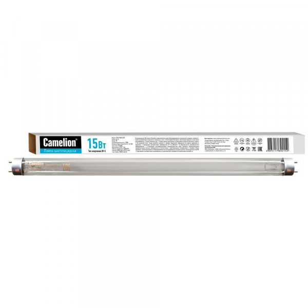Лампа бактерицидная Camelion 15W FT8 15W UVC 14380 Лампа бактерицидная Camelion 15W FT8 15W UVC 14380
