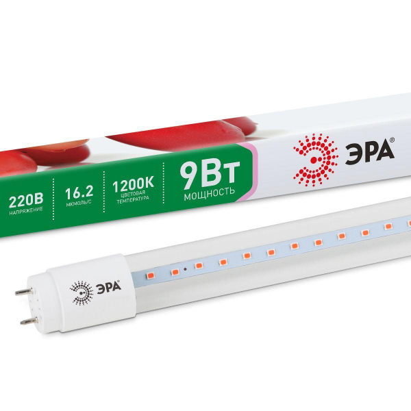 Лампа светодиодная для растений ЭРА G13 9W 1200K прозрачная Fito-9W-RB-Т8-G13-NL Б0042986 Лампа светодиодная для растений ЭРА G13 9W 1200K прозрачная Fito-9W-RB-Т8-G13-NL Б0042986