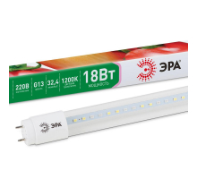 Лампа светодиодная для растений ЭРА G13 18W 1200K прозрачная Fito-18W-Ra90-Т8-G13-NL Б0042987