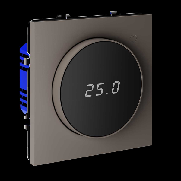 Терморегулятор электронный S70 с индикацией и датчиком, для теплого пола, (капучино) Voltum VLS070114