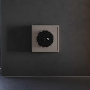 Терморегулятор электронный S70 с индикацией и датчиком, для теплого пола, (капучино) Voltum VLS070114