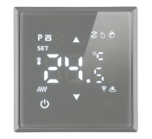 Терморегулятор Wi-Fi (механизм), Stekker, 250В, 3500Вт Эмили, RSW00-5119-10, платиново-серый, soft touch 50378