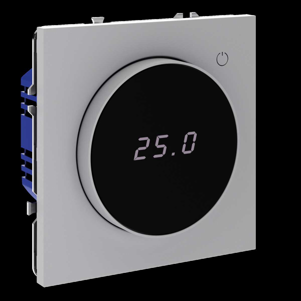 Терморегулятор электронный S70 с индикацией и датчиком, для теплого пола, (серый) Voltum VLS070116
