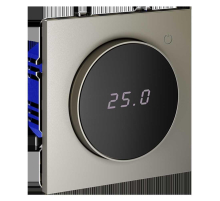 Терморегулятор электронный Voltum S70 с индикацией и датчиком, для теплого пола, (шелк) VLS070104