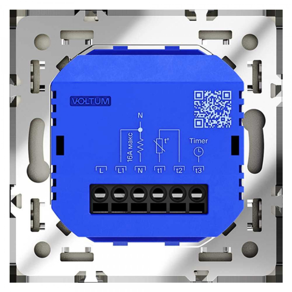 Терморегулятор электронный Voltum S70 с индикацией и датчиком, для теплого пола, (шелк) VLS070104 Терморегулятор электронный Voltum S70 с индикацией и датчиком, для теплого пола, (шелк) VLS070104