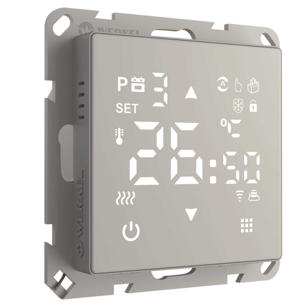 Терморегулятор умный сенсорный для теплого пола Werkel W1151217 дымчатый 4690389201165