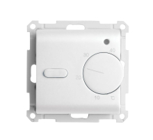 Терморегулятор механический для теплого пола (механизм), STEKKER GLS00-7117-01, 250В, 3500Вт, серия Катрин, белый