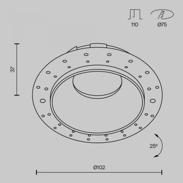 Встраиваемый светильник Maytoni Technical Share DL051-U-2W Встраиваемый светильник Maytoni Technical Share DL051-U-2W