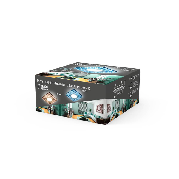 Встраиваемый светильник Gauss Backlight с подсветкой BL032 Встраиваемый светильник Gauss Backlight с подсветкой BL032