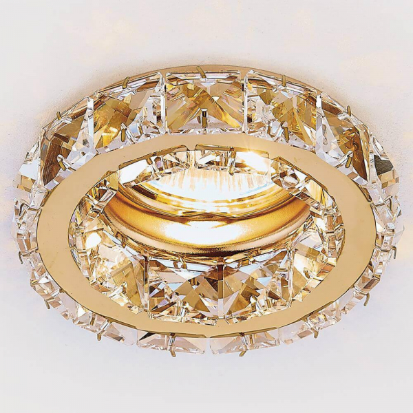 Встраиваемый светильник Ambrella light Crystal K112 CL/G Встраиваемый светильник Ambrella light Crystal K112 CL/G