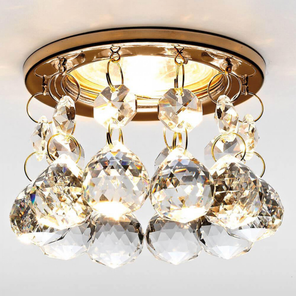 Встраиваемый светильник Ambrella light Crystal K2051 CL/G Встраиваемый светильник Ambrella light Crystal K2051 CL/G